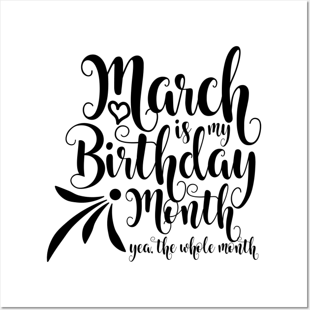 March Birthday Wall Art by Kuys Ed